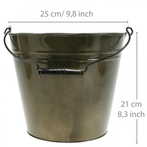 Floristik24 Metalinis kibiras, vazonas, metalinis indas Ø25cm H21cm