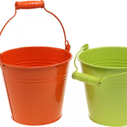 daiktų Kibiras augalų vazonas metalinis dekoratyvinis kibiras spalvingos spalvos Ø14cm H12cm 6 vnt