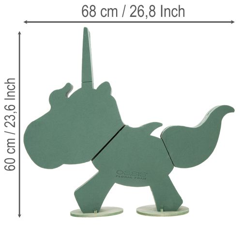 daiktų Gėlių putplasčio vienaragis 68cm x 60cm