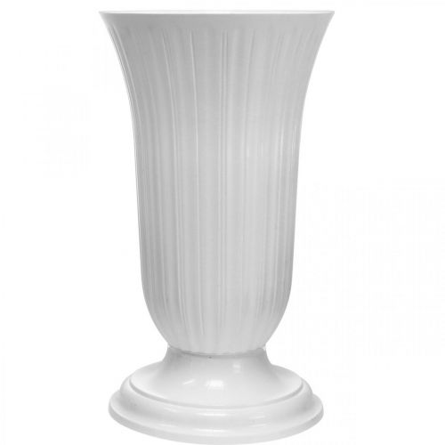 Floristik24 Lilia balta plastikinė vaza Ø28cm H48cm