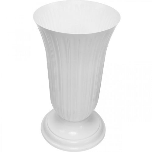 daiktų Lilia balta plastikinė vaza Ø28cm H48cm