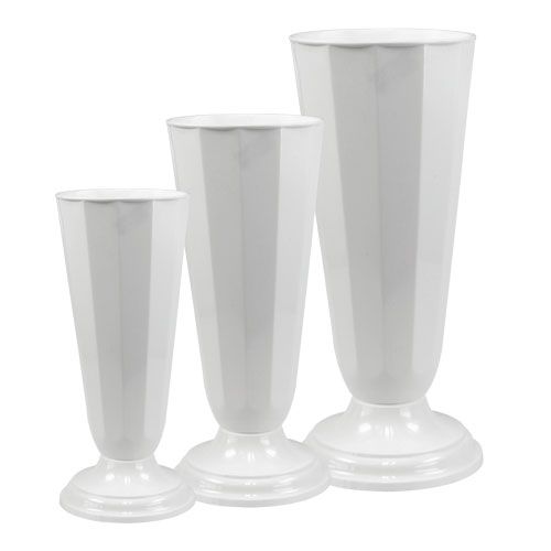 daiktų Stovėjimo vaza “Szwed” balta Ø13cm - 20cm, 1vnt