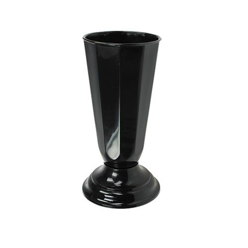 Floristik24 Stovėjimo vaza “Szwed” juoda Ø13cm, 1vnt