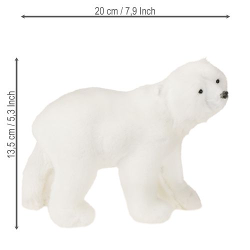 daiktų Baltos dekoratyvinės figūrėlės stovinčioms ir sėdinčioms baltiems lokiams 16/20 cm 3 vnt.