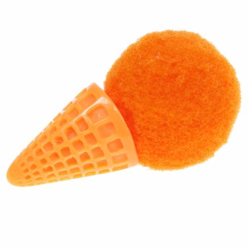 daiktų Ledai vafliniame dirbtiniame žalia, geltona, oranžine asorti 3,5cm 18 vnt.