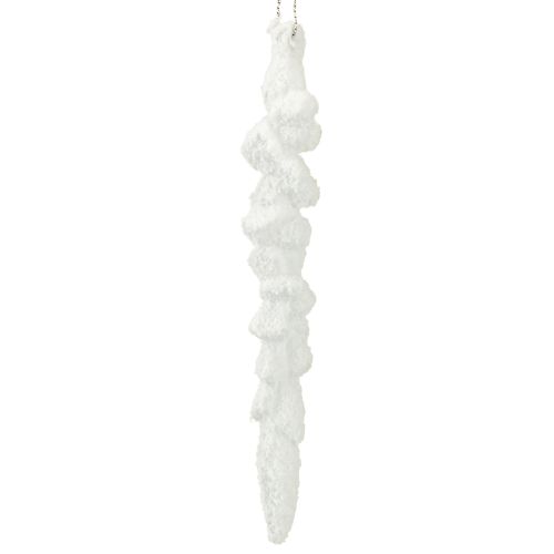 Varveklio dekoracija, snieguota Kalėdų eglutės dekoracija, 14 cm, 4 vnt.