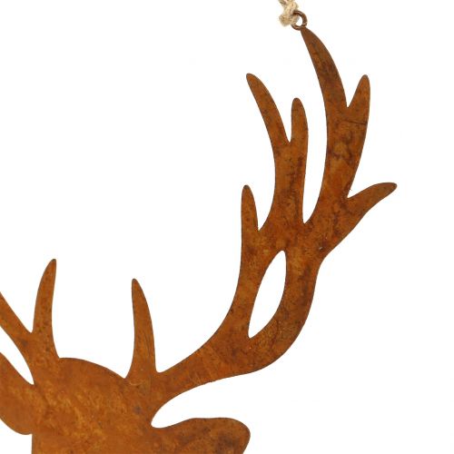 Floristik24 Briedžio galvos grotelės pakabinimui 23,5 cm x 22 cm