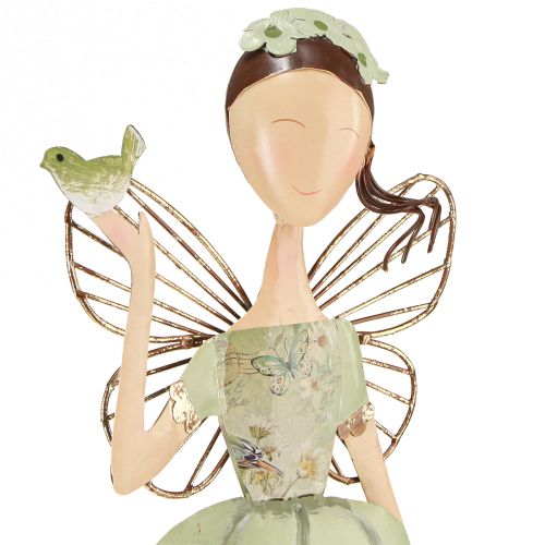 Floristik24 Elf Figūros Metalinė Dekoracija Širdelės Paukštis H55cm/60cm 2vnt