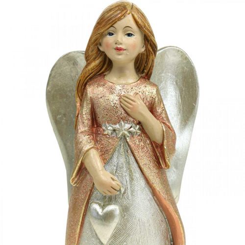 daiktų Angelo figūra angelas sargas Kalėdinis angelas su širdele H19cm 2vnt