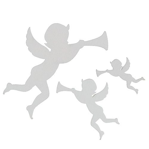 Floristik24 Angel mix baltas 3,5cm - 8,5cm 54vnt