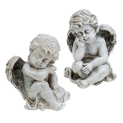 daiktų Angel sėdimas pilkas 11cm 4 vnt