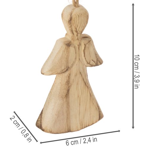 Angelo figūrėlė, skirta pakabinti ant Kalėdų eglutės, 10 cm, 12 dalių | Floristik24.lt