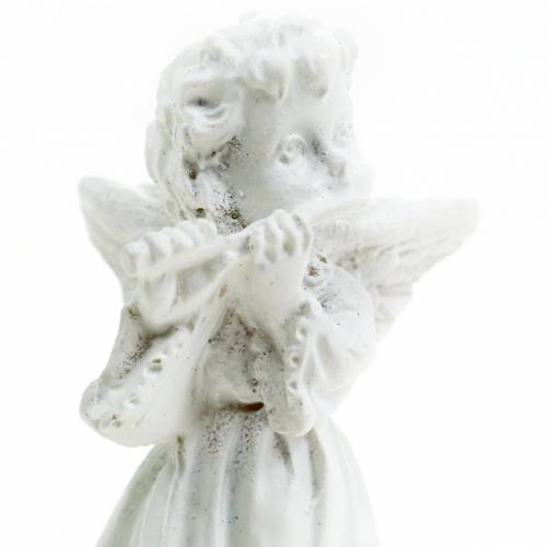 Floristik24 Dekoratyvinis angelas su instrumentais baltas H4,5cm 9vnt
