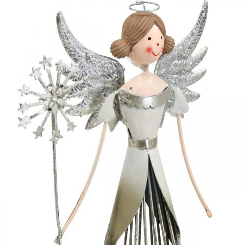 Floristik24 Angelo figūrėlė metalinė, žibintuvėlis Kalėdos H31,5cm