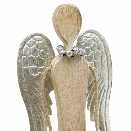 Floristik24 Medinė angelinė gamta su blizgučiais H53cm