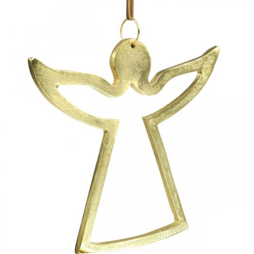 daiktų Metaliniai pakabukai, dekoratyviniai angeliukai, auksinė advento puošmena 15 × 16,5cm