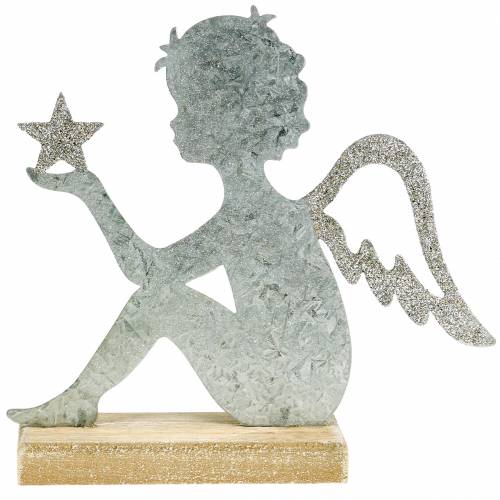 Floristik24 Angelo sidabro blizgučiai 18cm x 17,5cm