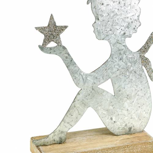 Floristik24 Angelo sidabro blizgučiai 18cm x 17,5cm