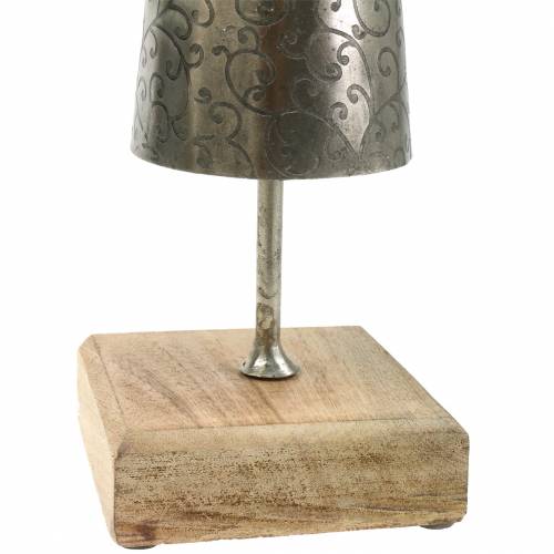 Floristik24 Deco angel metalas ant medinio pagrindo H58cm