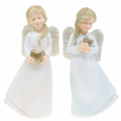 Floristik24 Kalėdų puošmena angelas angelas sargas 15cm 2vnt