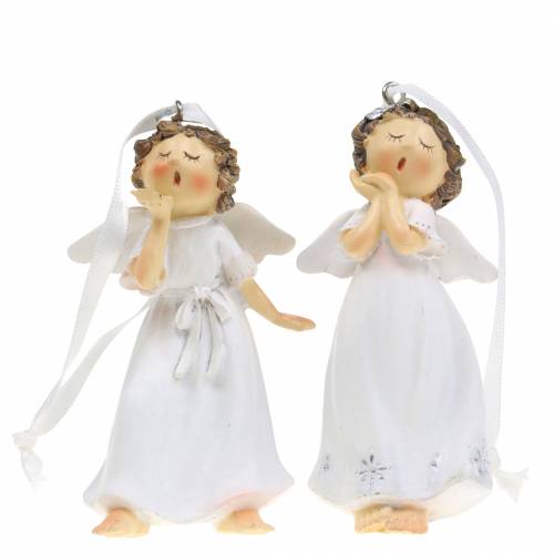 Floristik24 Kalėdų eglutės papuošimai angelas 9cm 2vnt