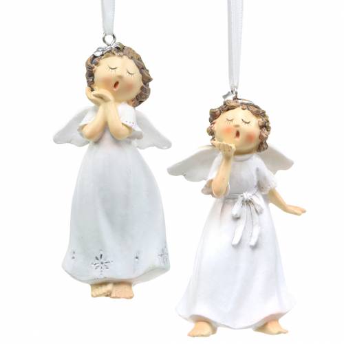 Floristik24 Kalėdų eglutės papuošimai angelas 9cm 2vnt