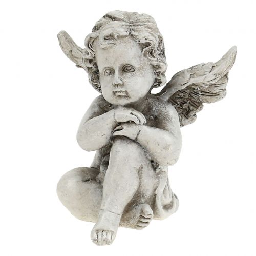 Floristik24 Angelų figūrėlės pilkos 9cm 3 vnt