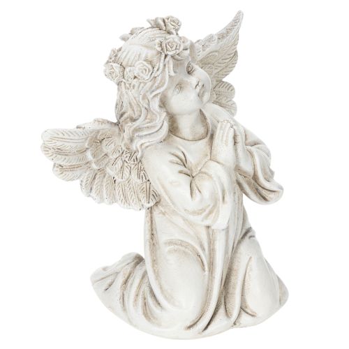 Angelo figūrėlė, besimeldžianti, antkapinė puošmena, sėdinti, 13 cm, 2 vnt. pirkti | Floristik24.lt