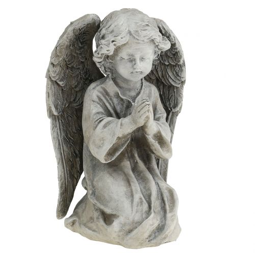 Floristik24 Deco angel pilka 15cm