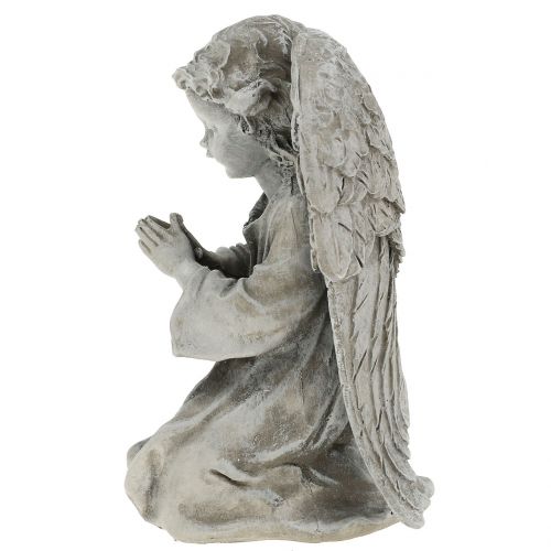 Floristik24 Deco angel pilka 15cm