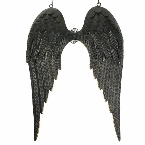 Floristik24 Sienų apdaila angelo sparnai juodi 34cm x 47,5cm