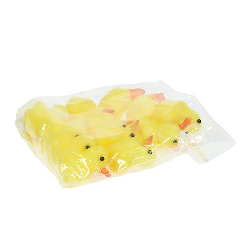 Floristik24 Antis mini 4cm flokuota geltona 12vnt
