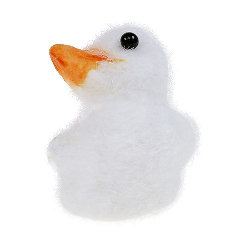 daiktų Duck mini flocked 4cm balta 12vnt