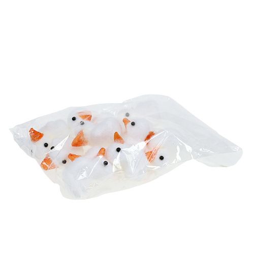Floristik24 Duck mini flocked 4cm balta 12vnt