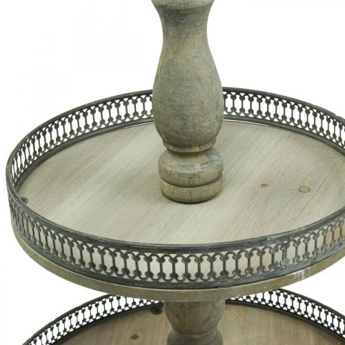 Floristik24 Deco tortų stovas Wood Plants tortų stovas Vintage H47cm Ø34cm