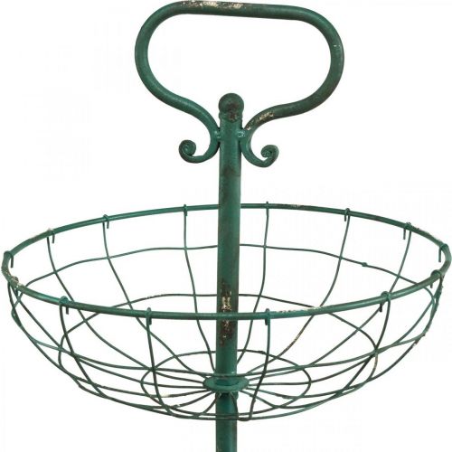 Floristik24 Tortų stovas metalinis XXL, tortų stovas Vintage žalias H115cm Ø35/30/25,5cm