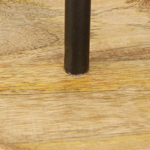 daiktų Etagere vienpakopė metalinė medinė lėkštė natūrali juoda 24cm