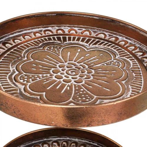 Floristik24 Tortų stovas vintažinis dekoratyvinis padėklas stalo lentyna metalinė H53cm Ø28cm