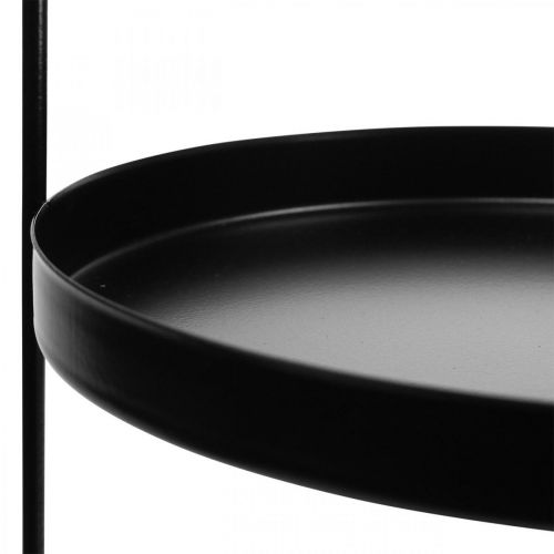 Tortų stovas dekoratyvinis padėklas stalo lentyna metalinė juoda H30cm Ø20cm