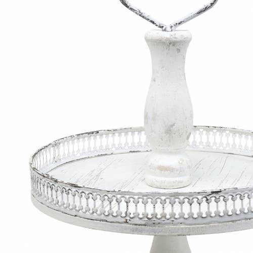 Floristik24 Tortų stovas Baltas Antikvarinis H48cm