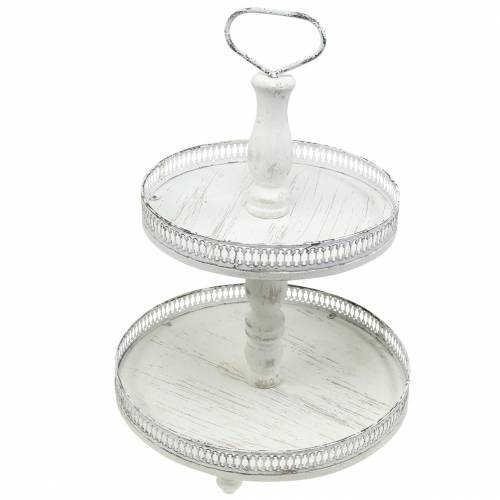Floristik24 Tortų stovas Baltas Antikvarinis H48cm