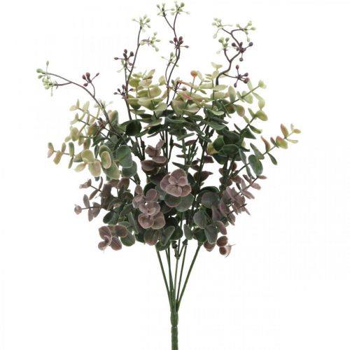 Eukalipto krūmas Dirbtinis Eukalipto Žalias Raudonas 39cm