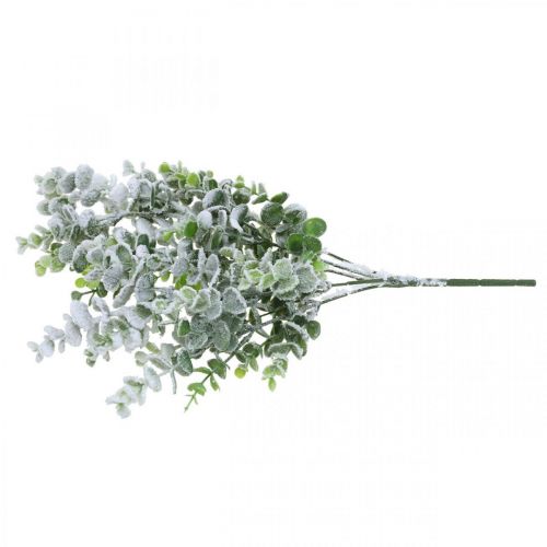 daiktų Dirbtinio eukalipto šakelė apsnigta deko šakelė eukalipto kalėdinė 48cm