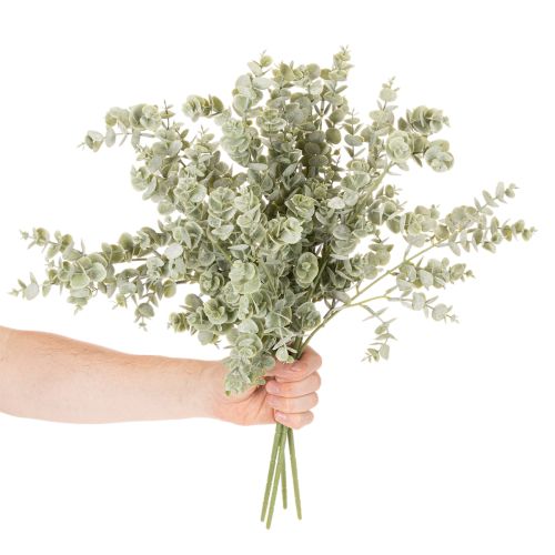 Dirbtinė eukalipto šakelė, dekoratyvinė šakelė vazoms ir puokštėms, 49 cm, 4 vnt. | Floristik24.lt