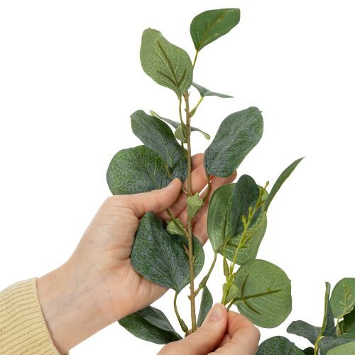 daiktų Dirbtinė eukalipto gėlė moderniam interjero dizainui, 85 cm, 3 vnt.
