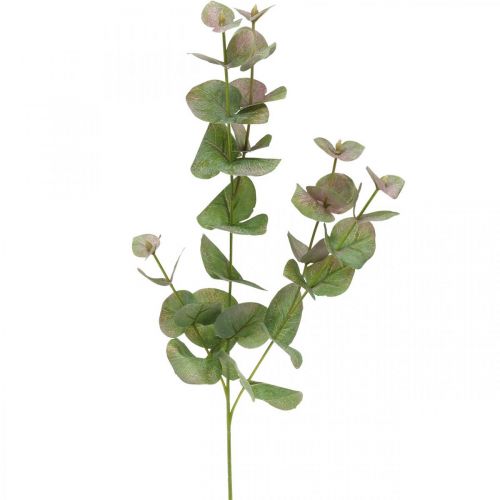 Dirbtinis eukalipto šakelė deko žalias augalas žalias, rožinis 75cm