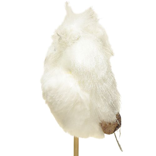 daiktų Pelėda ant pagaliuko balta 9cm L48cm