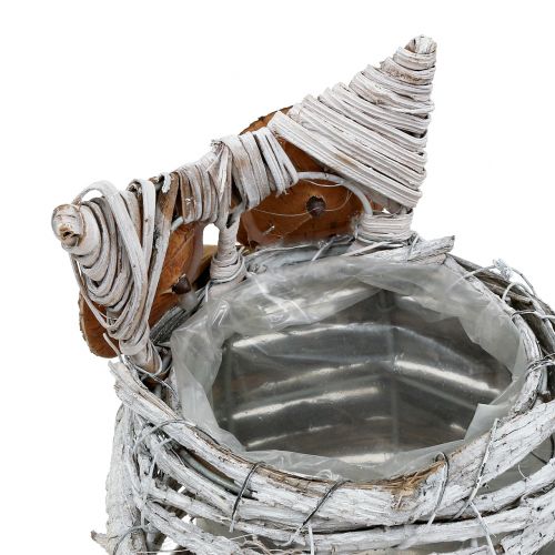 Pelėda sodinimui Balta 23cm
