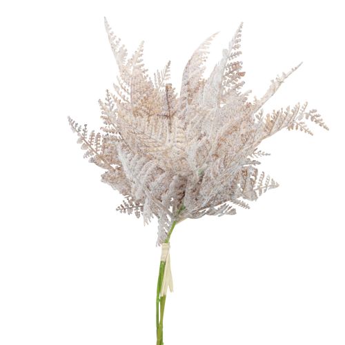 Floristik24 Dirbtinių gėlių puokštė Dirbtinė papartis Balta 72cm Ruda 3 vnt