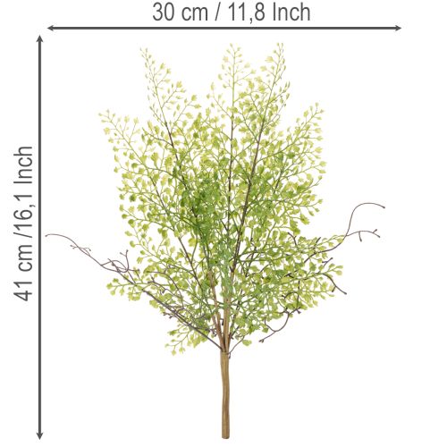 Dirbtinė žalia ruskuso šakelė gėlių dekoravimui, 41 cm | Floristik24.lt